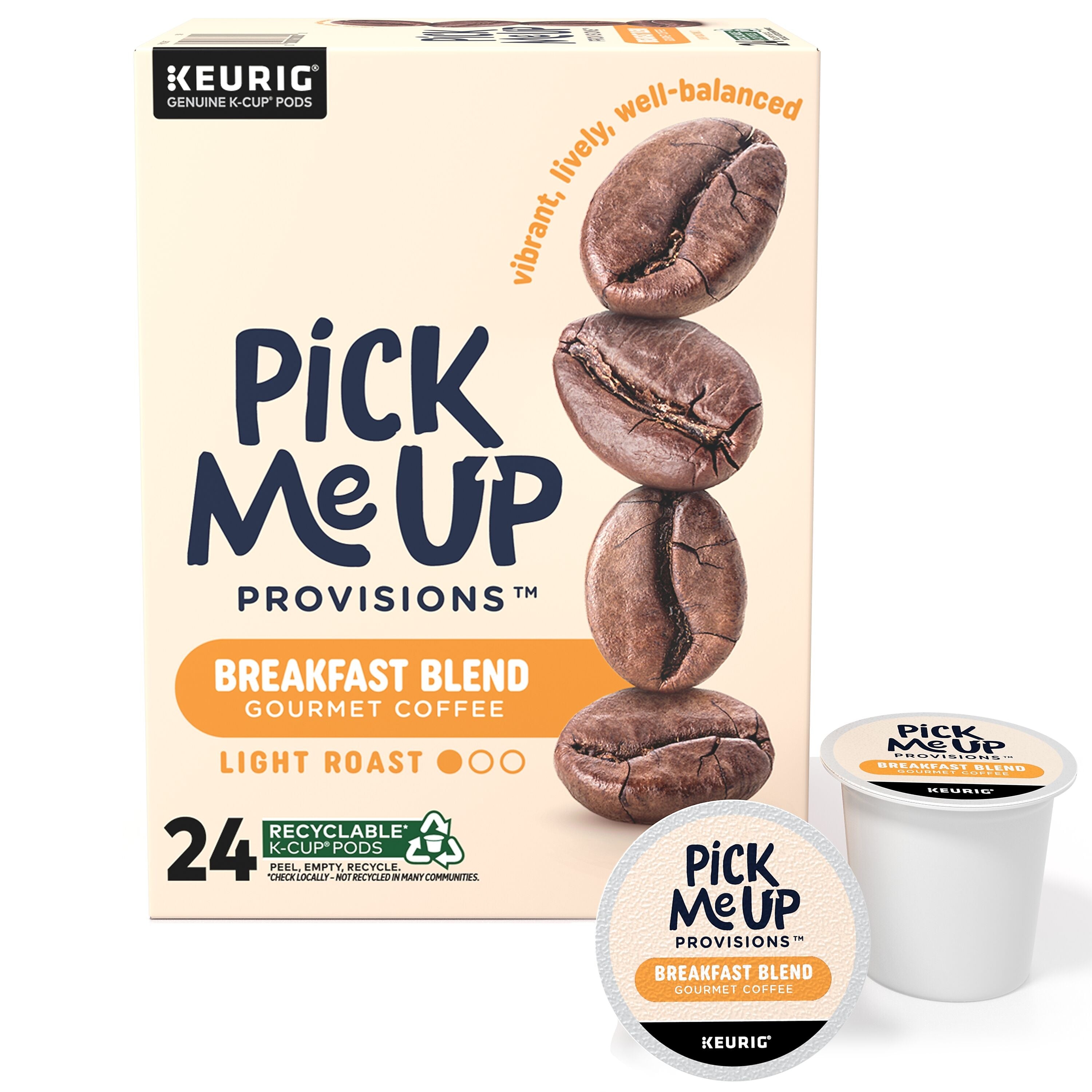 Pick Me Up Provisions™ Breakfast Blend Coffee Keurig® K-Cup® Pods, Light Roast, 24/Box