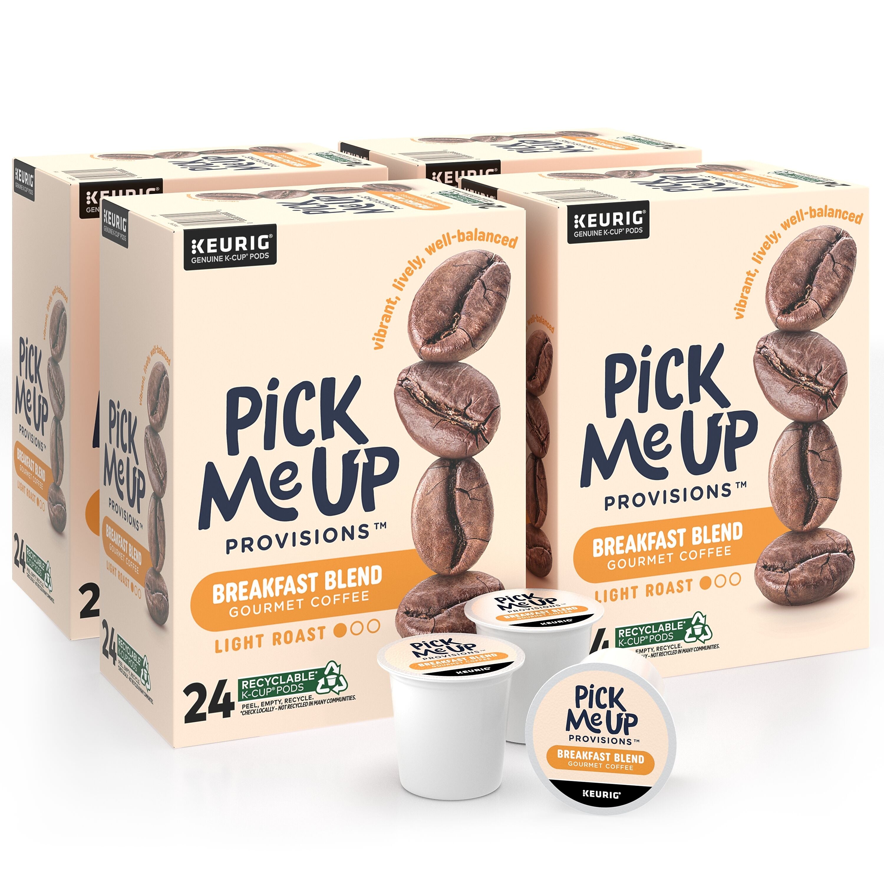 Pick Me Up Provisions™ Breakfast Blend Coffee Keurig® K-Cup® Pods, Light Roast, 96/Carton