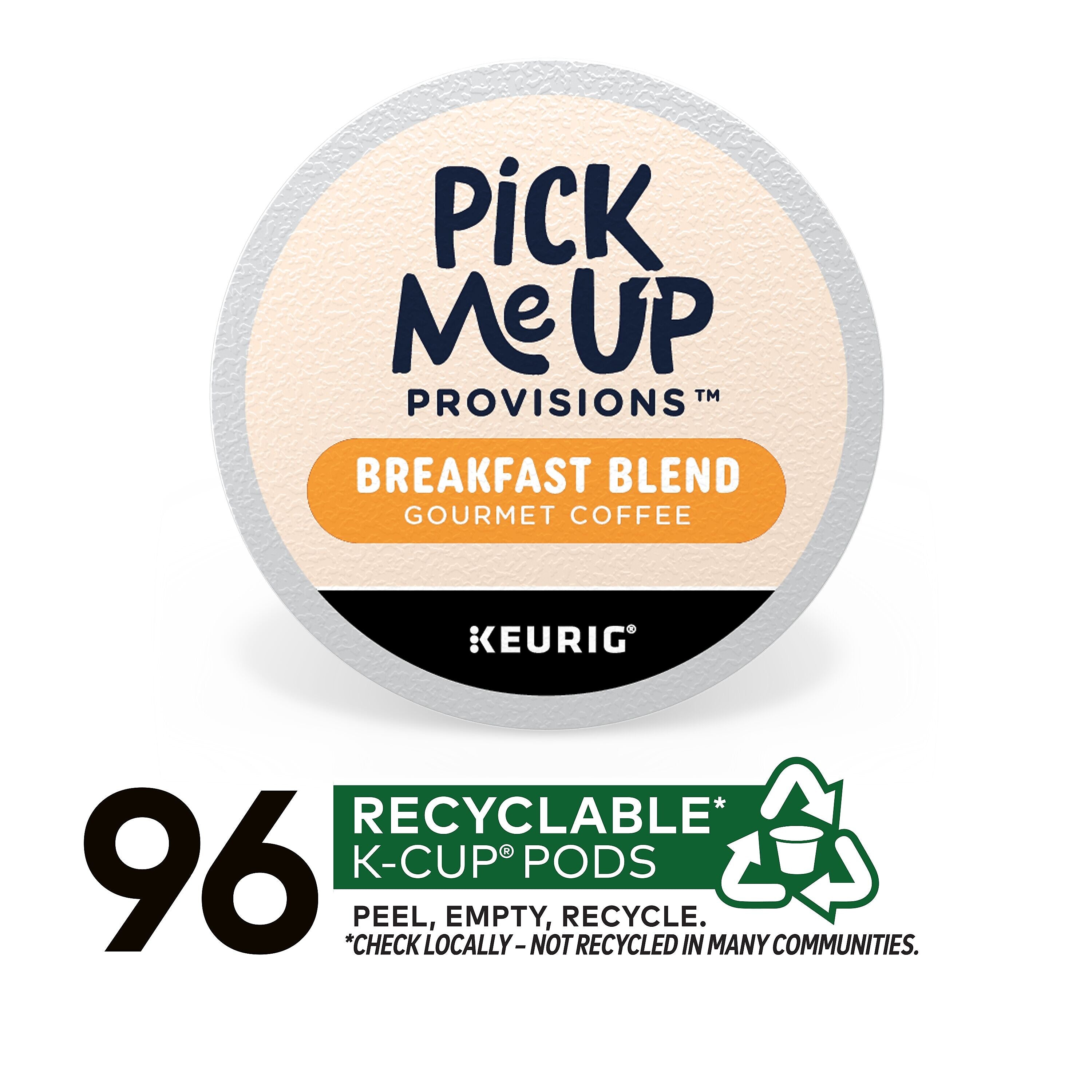 Pick Me Up Provisions™ Breakfast Blend Coffee Keurig® K-Cup® Pods, Light Roast, 96/Carton