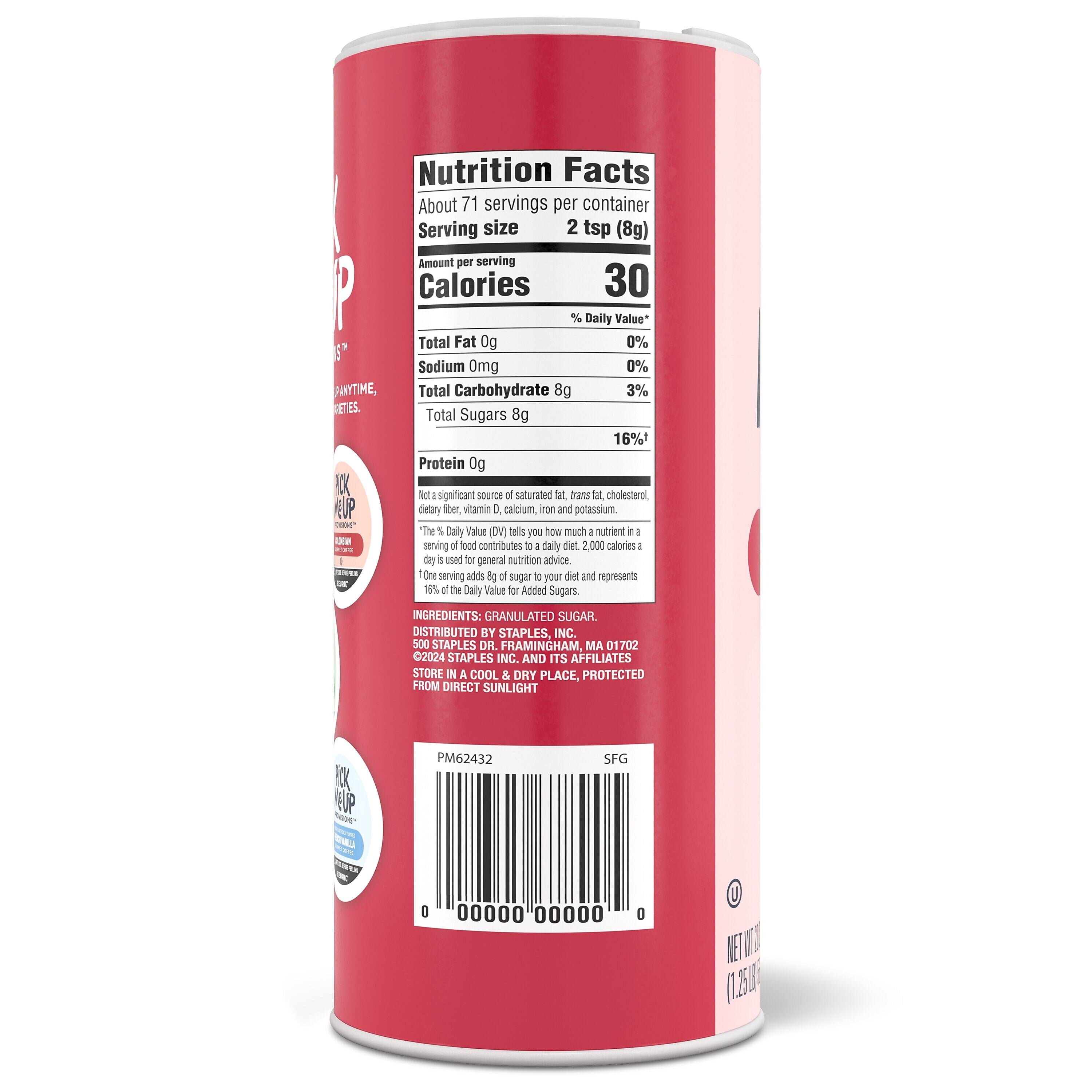 Pick Me Up Provisions™ Pure Sugar, 20 oz. Canister