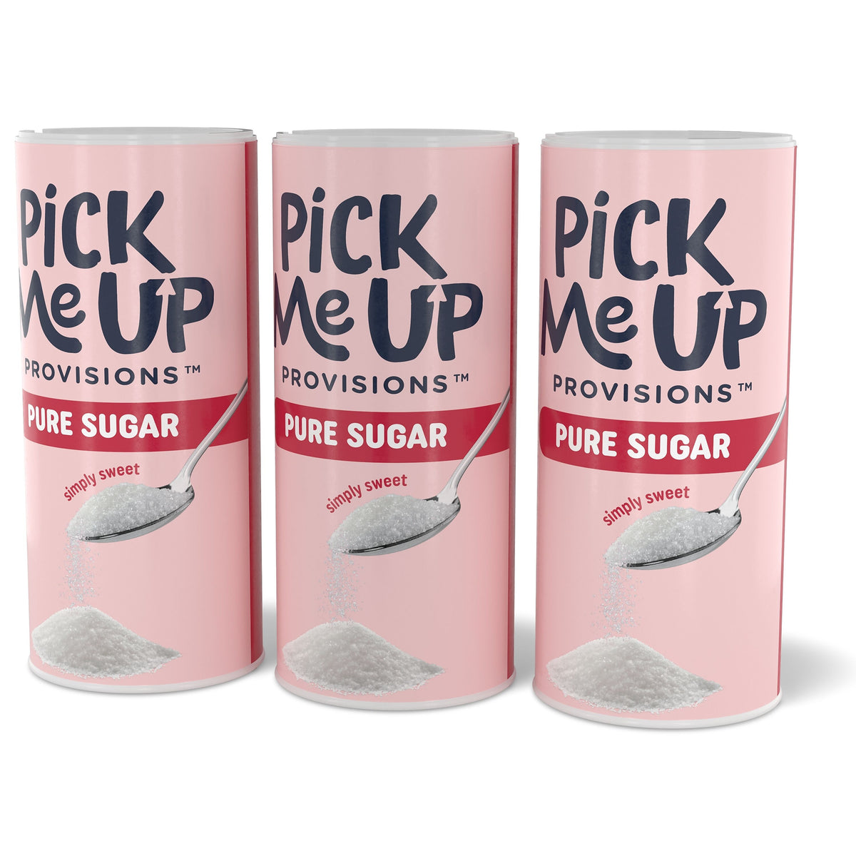 Pick Me Up Provisions™ Pure Sugar, 20 oz. Canister, 3/Pack