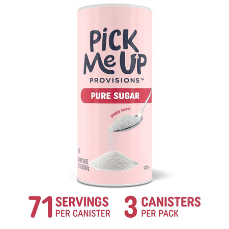 Pick Me Up Provisions™ Pure Sugar, 20 oz. Canister, 3/Pack