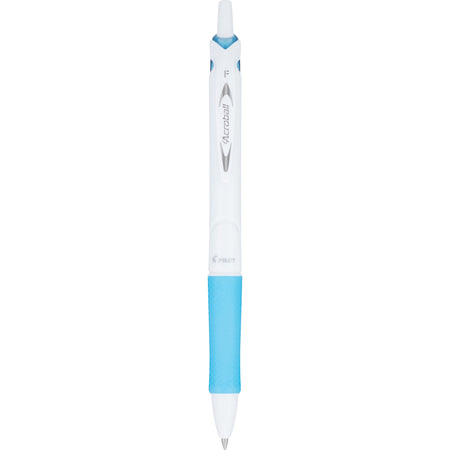 Pilot Acroball PureWhite Advanced Ink Retractable Ballpoint Pens, 0.7 mm, Fine Point, Black Ink, Dozen