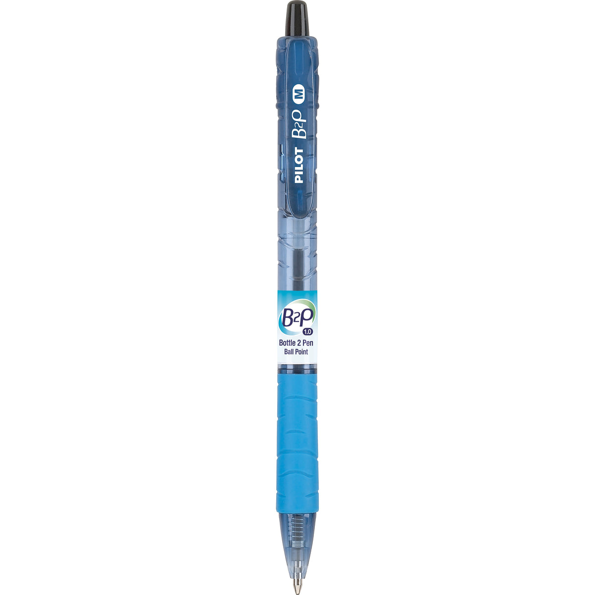 Pilot B2P Bottle 2 Pen Retractable Ballpoint Pens, Medium Point, Black Ink, Dozen