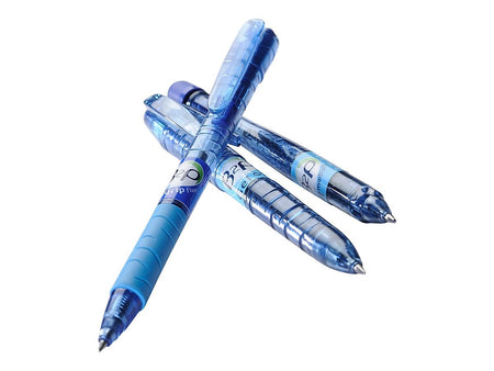 Pilot B2P Bottle 2 Pen Retractable Ballpoint Pens, Medium Point, Blue Ink, Dozen