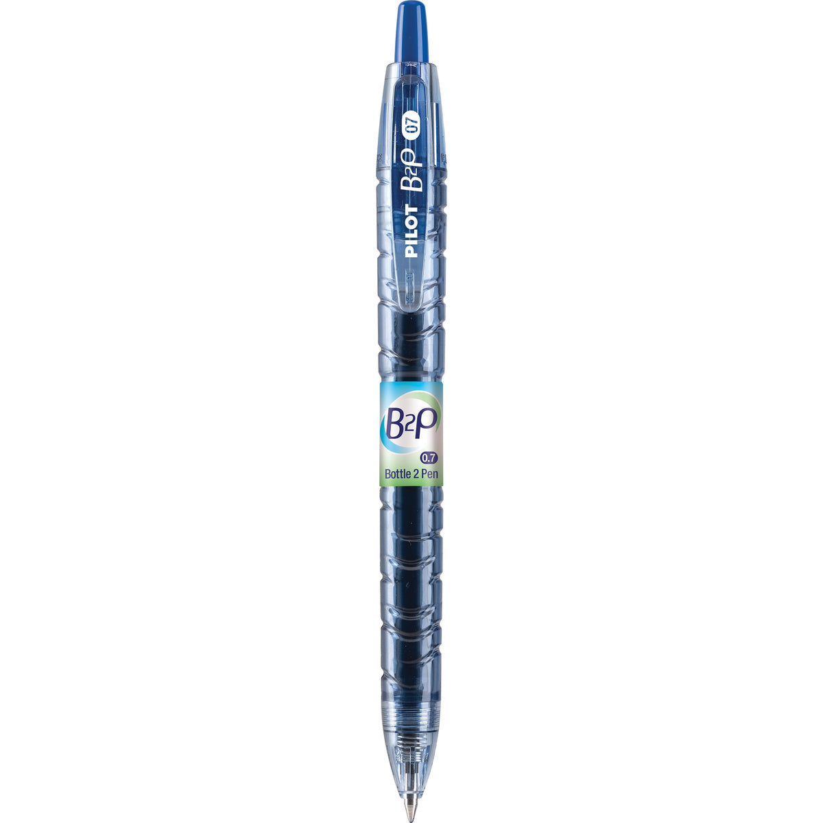 Pilot B2P Bottle 2 Pen Retractable Gel Pens, Fine Point, Blue Ink, Dozen