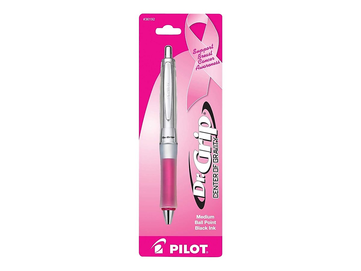 Pilot Dr. Grip Center of Gravity BCA Retractable Ballpoint Pen, Medium Point, Black Ink