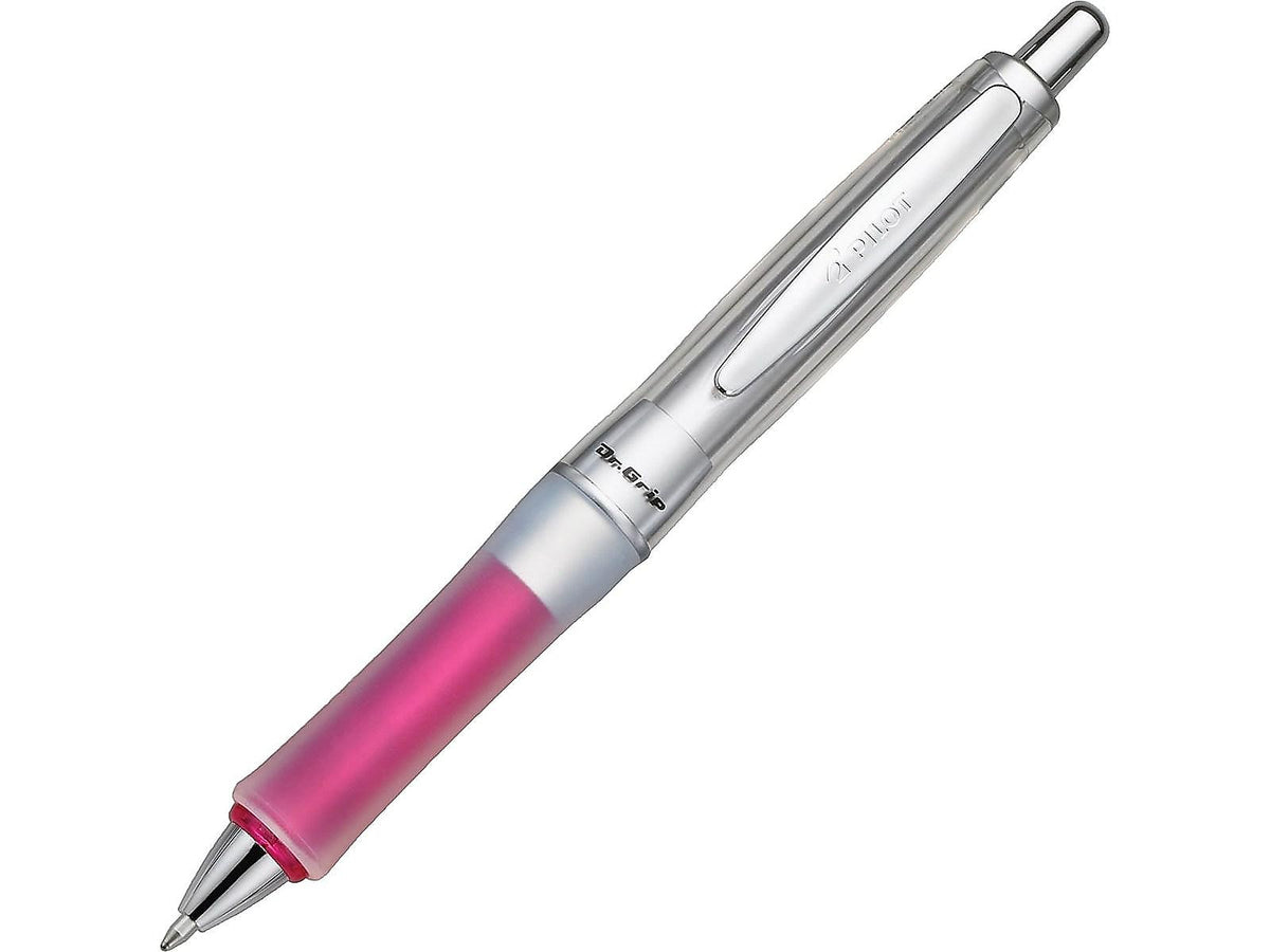 Pilot Dr. Grip Center of Gravity Retractable Ballpoint Pen, Medium Point, Black Ink, Pink Grip