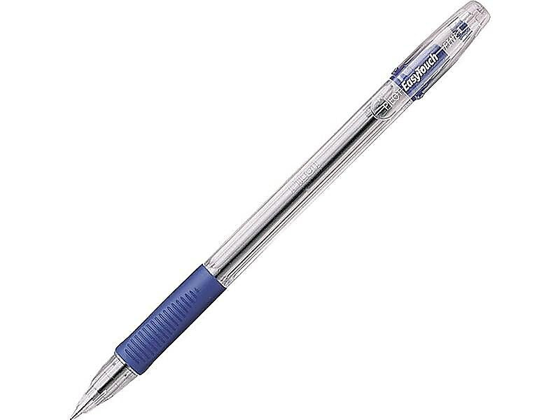 Pilot EasyTouch Ballpoint Pens, Fine Point, Blue Ink, Dozen