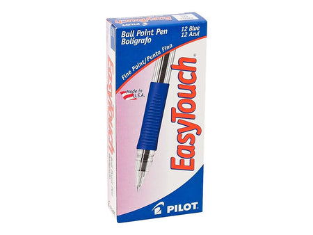 Pilot EasyTouch Ballpoint Pens, Fine Point, Blue Ink, Dozen