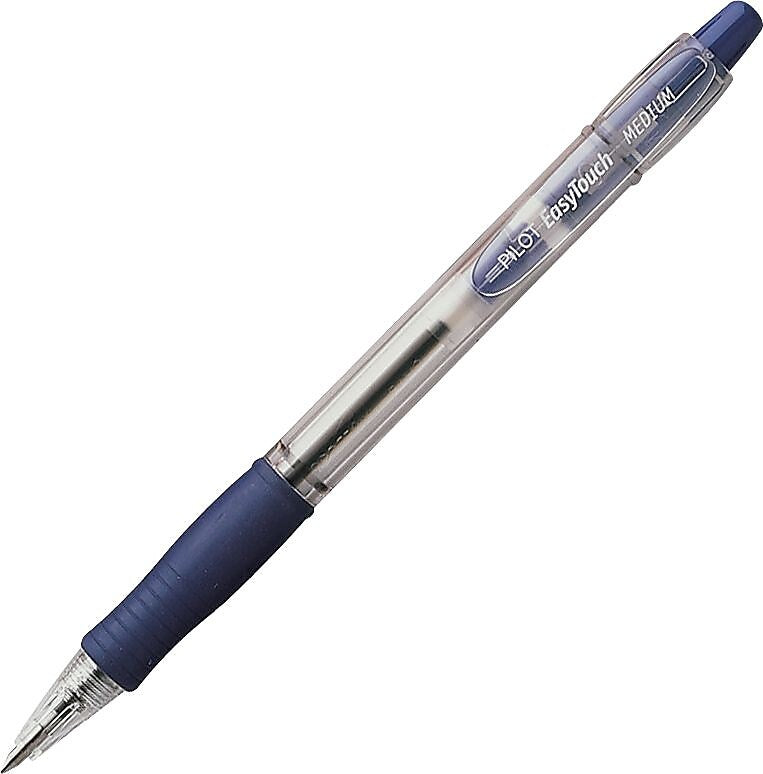 Pilot EasyTouch Retractable Ballpoint Pen, Medium Point, Blue Ink