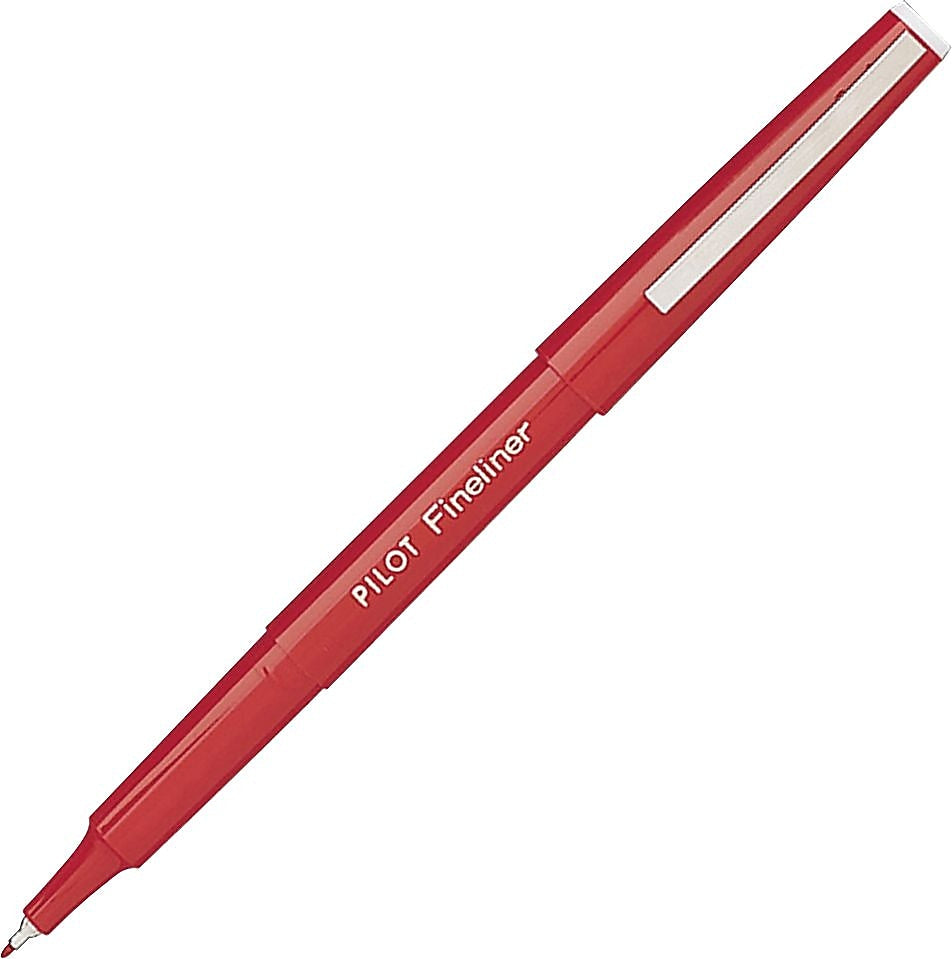 Pilot Fineliner Marker Pen, Fine Point, Red Ink