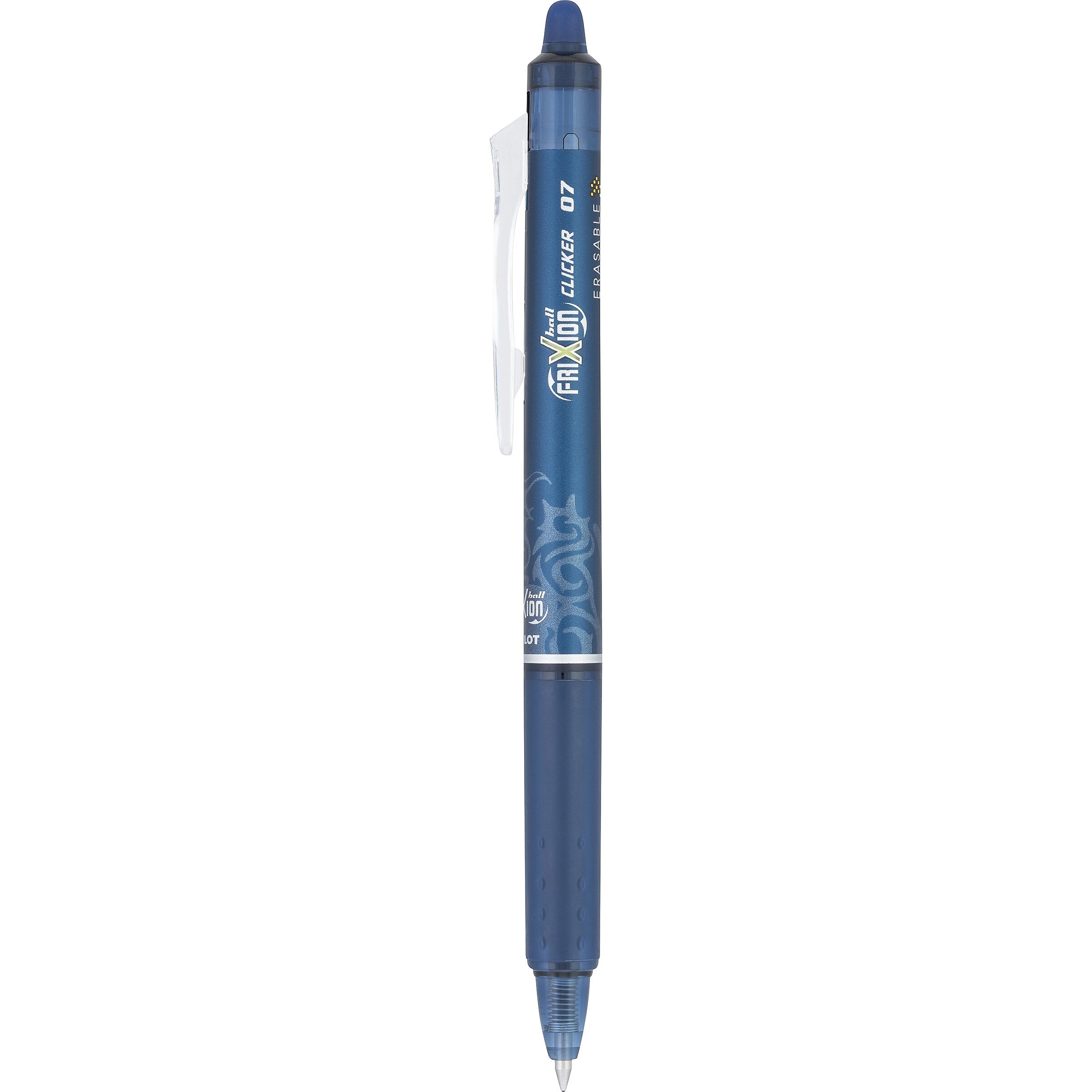 Pilot FriXion Ball Clicker Erasable Gel Pens, Fine Point, Navy Ink, Dozen