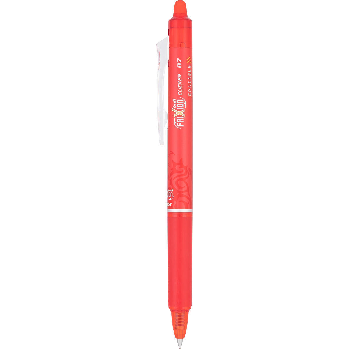 Pilot FriXion Ball Clicker Erasable Gel Pens, Fine Point, Red Ink, Dozen