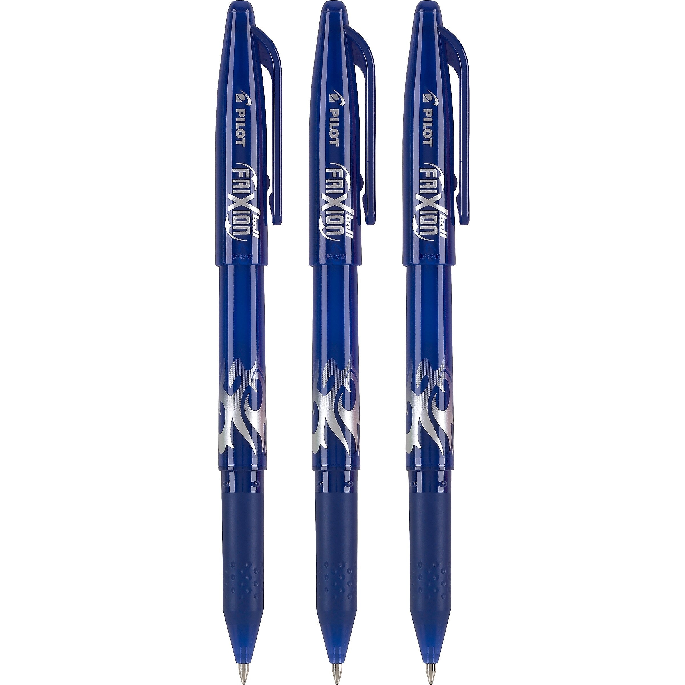 Pilot FriXion Ball Erasable Gel Pens, Fine Point, Blue Ink, 3/Pack