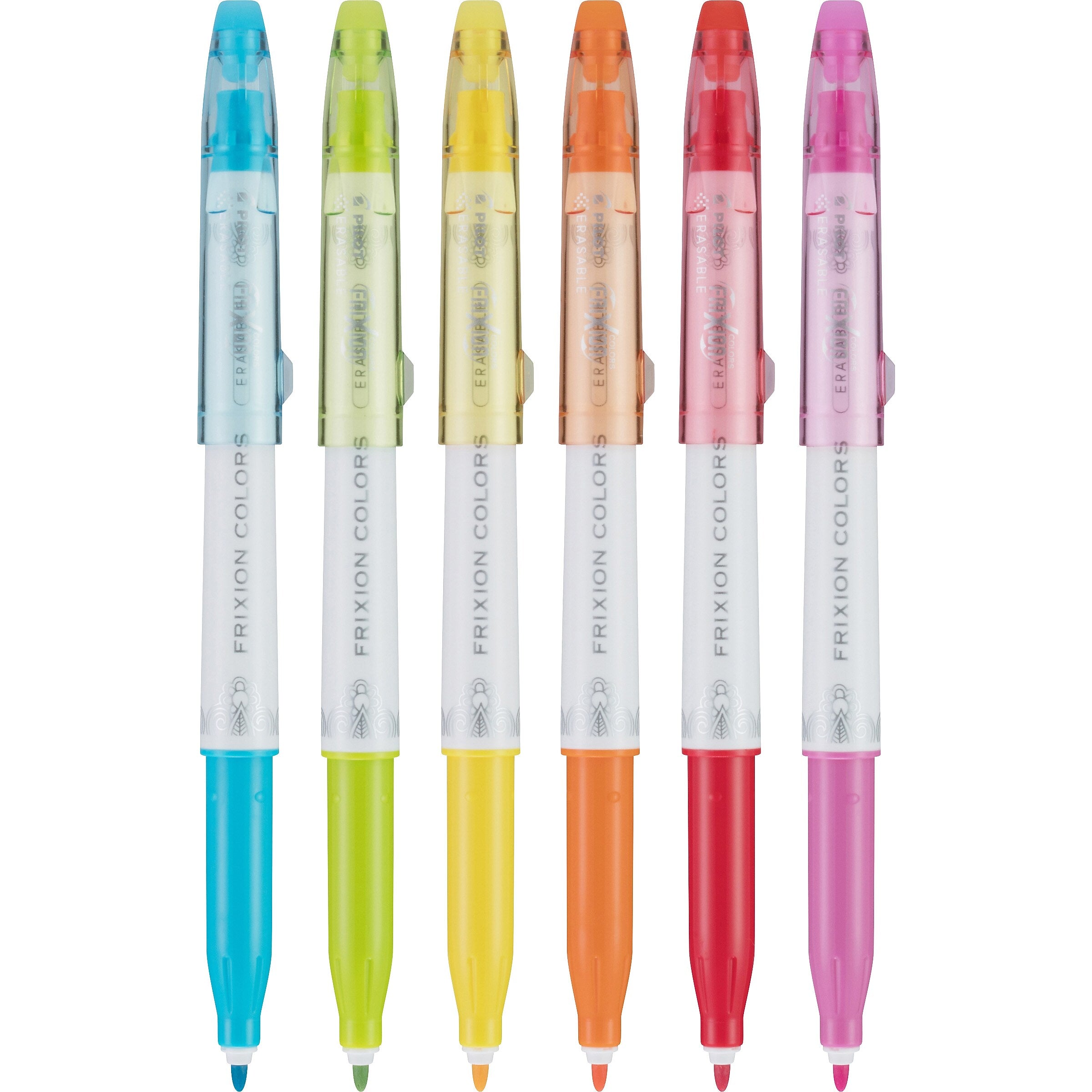 Pilot FriXion Colors Erasable Marker Pens, Bold Point, Assorted Ink, 6/Pack