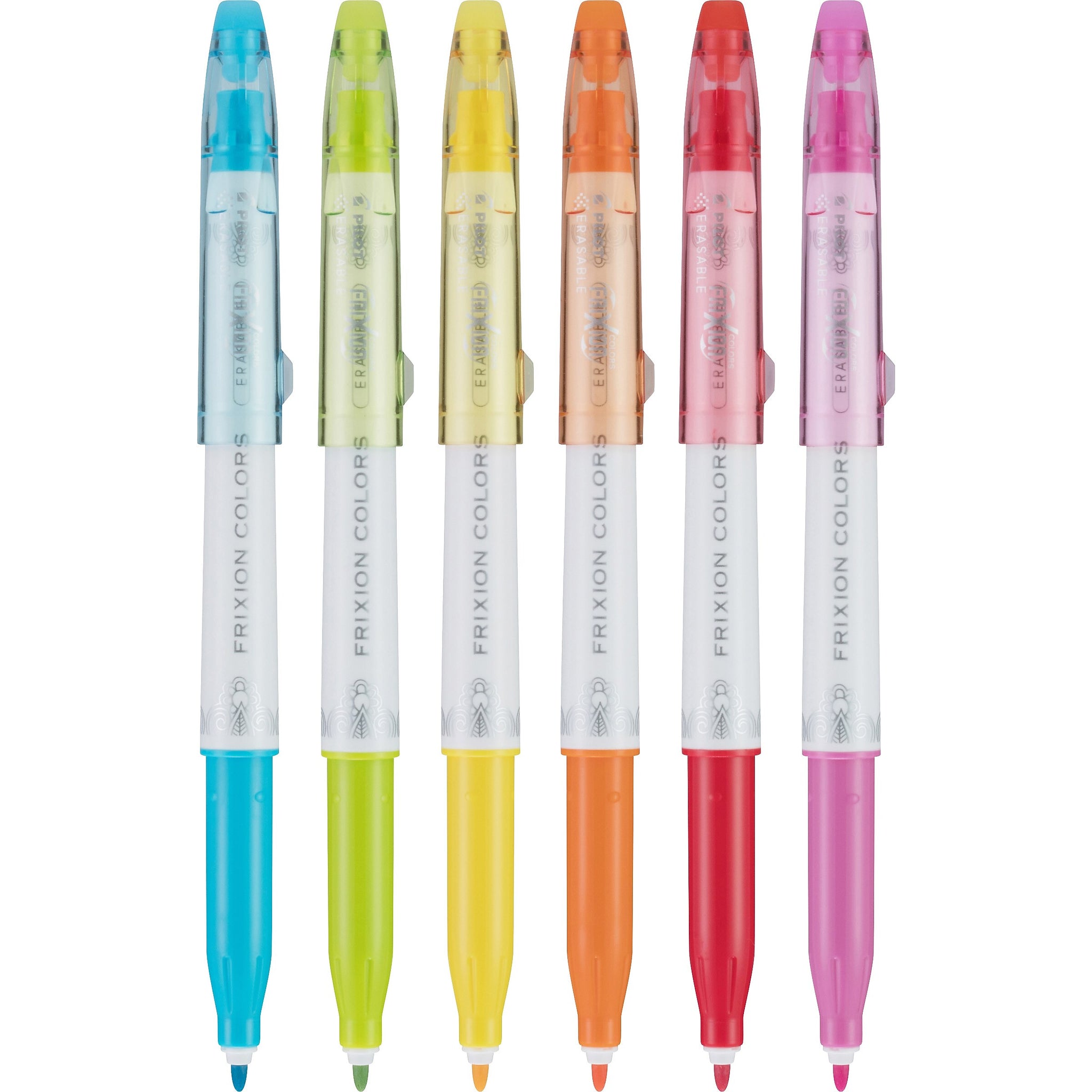 Pilot FriXion Colors Erasable Marker Pens, Bold Point, Assorted Ink, 6/Pack
