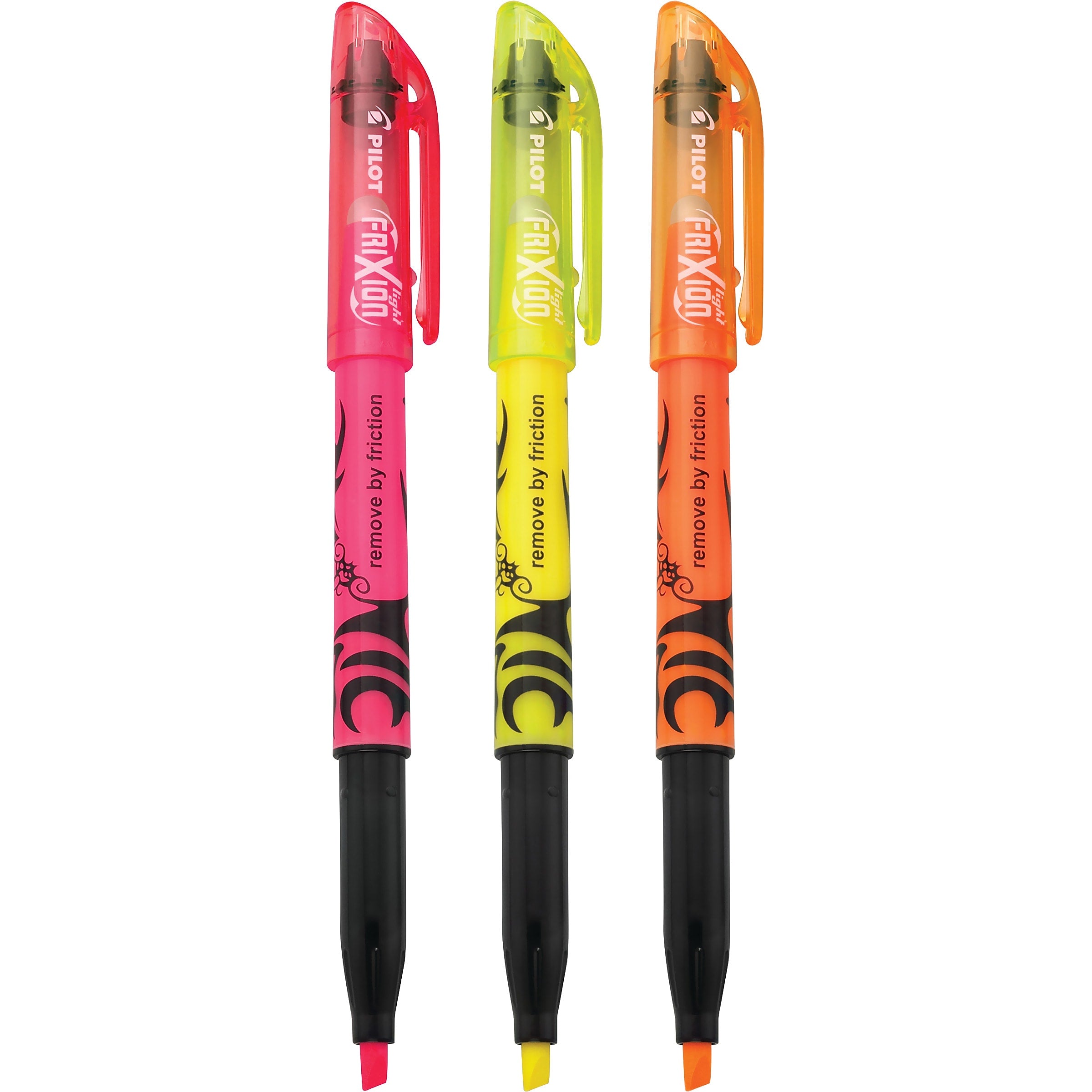 Pilot FriXion Light Erasable Highlighters, Chisel Tip, Assorted Ink, 3/Pack