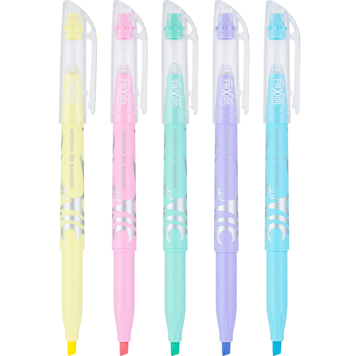 Pilot FriXion Light Pastel Erasable Highlighters, Chisel Tip, Assorted Ink, 5/Pack