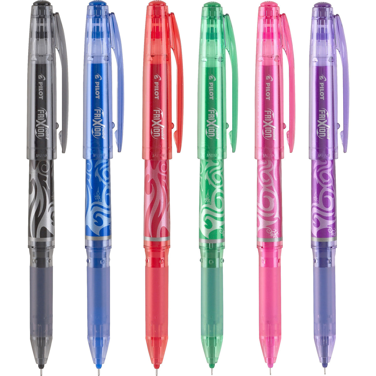 Pilot FriXion Point Erasable Gel Pens, Extra Fine Point, Assorted Ink, 6/Pack