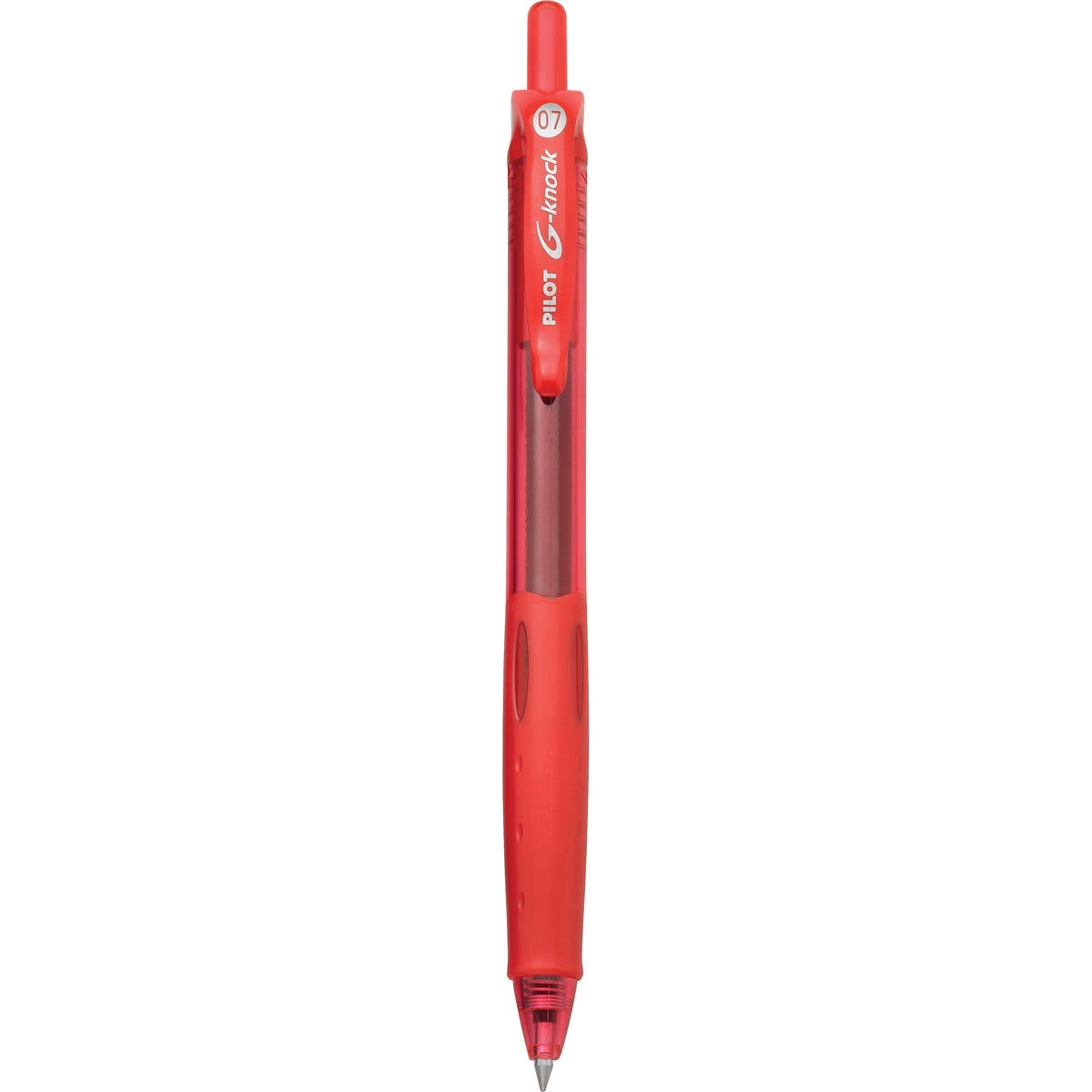 Pilot G-Knock BeGreen Retractable Gel Pens, Fine Point, Red Ink, Dozen