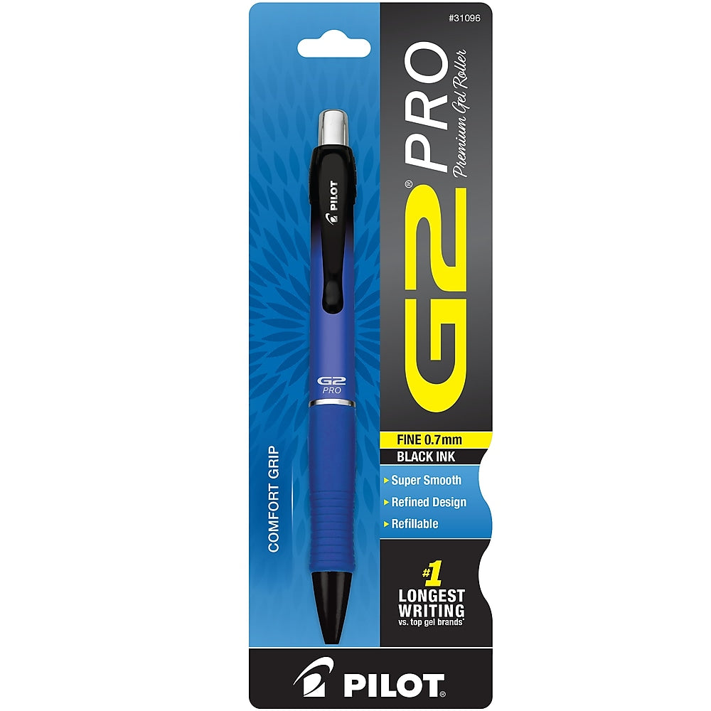 Pilot G2 Pro Retractable Gel Pen, Fine Point, Black Ink