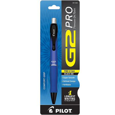 Pilot G2 Pro Retractable Gel Pen, Fine Point, Black Ink