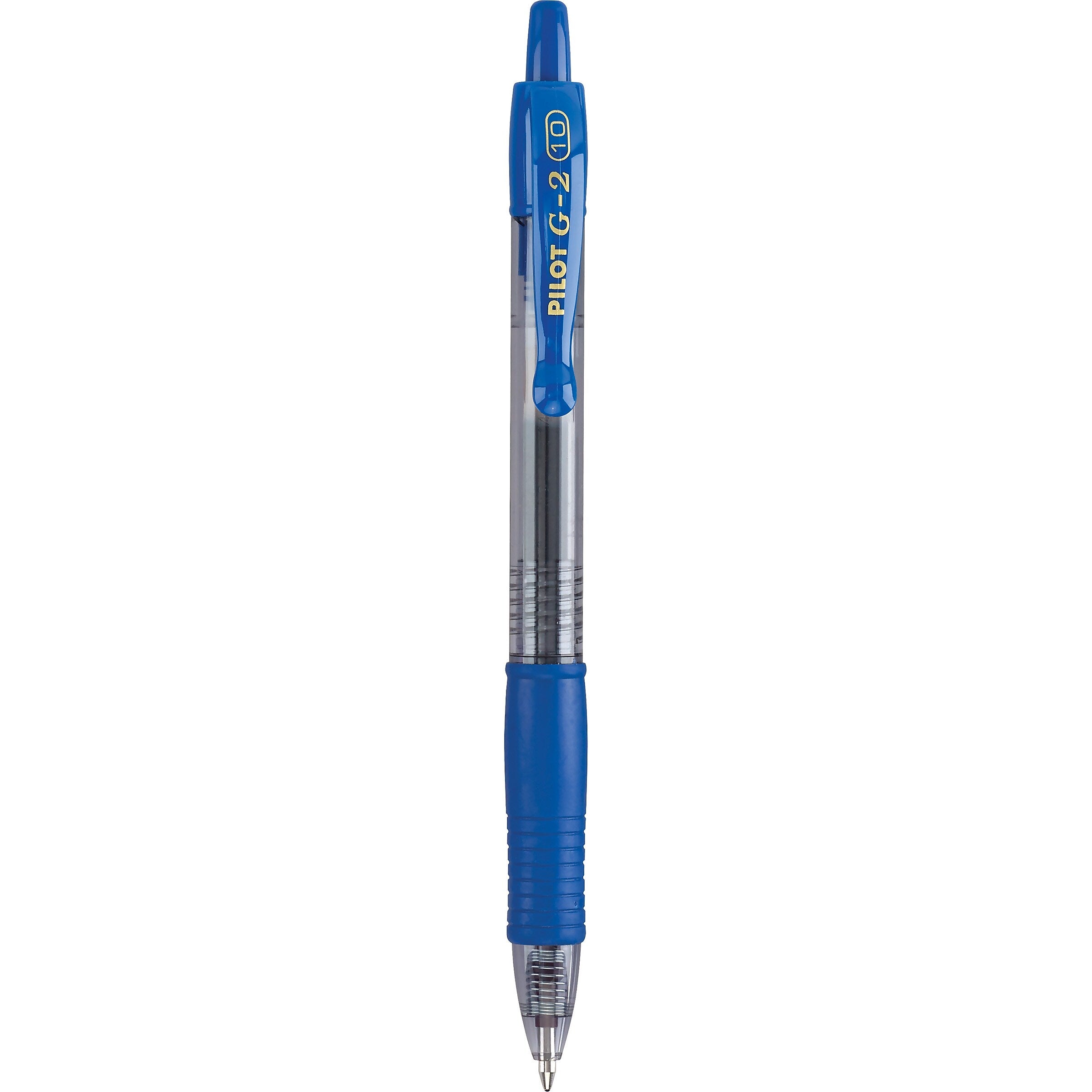 Pilot G2 Retractable Gel Pens, Bold Point, Blue Ink, Dozen