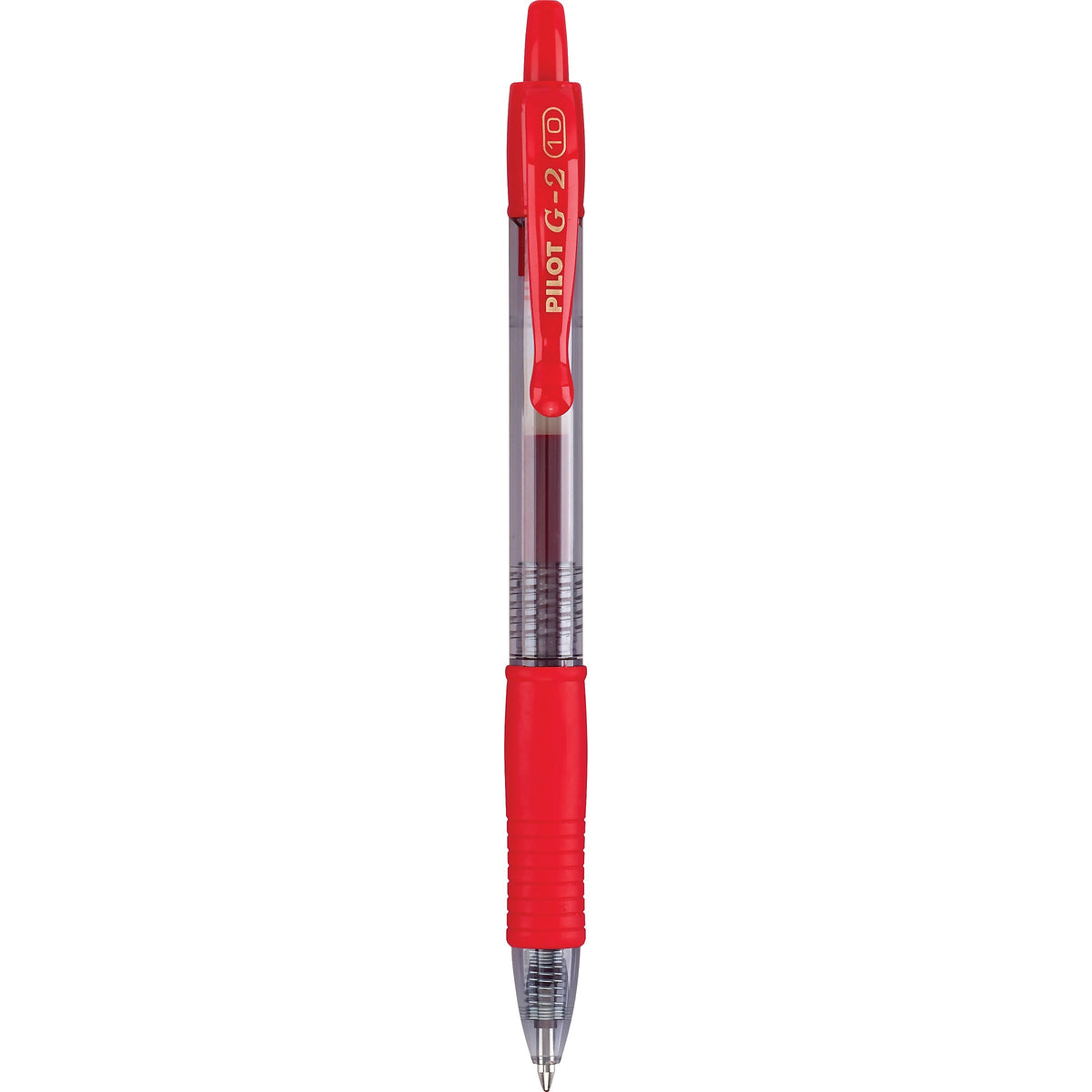 Pilot G2 Retractable Gel Pens, Bold Point, Red Ink, Dozen