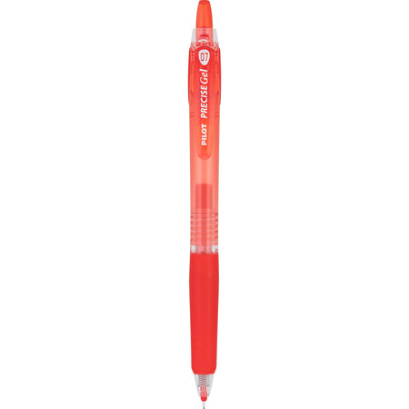 Pilot Precise Gel BeGreen Retractable Gel Pens, Fine Point, Red Ink, Dozen