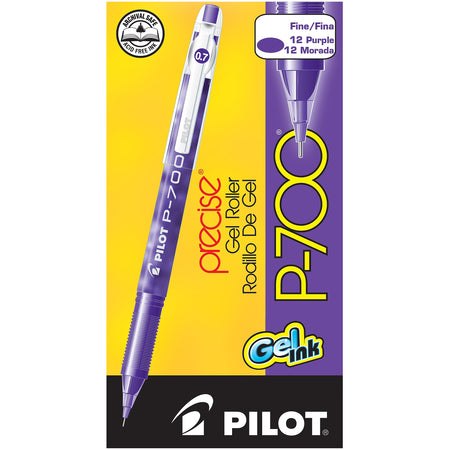 Pilot Precise P-700 Gel Pens, Fine Point, Purple Ink, Dozen