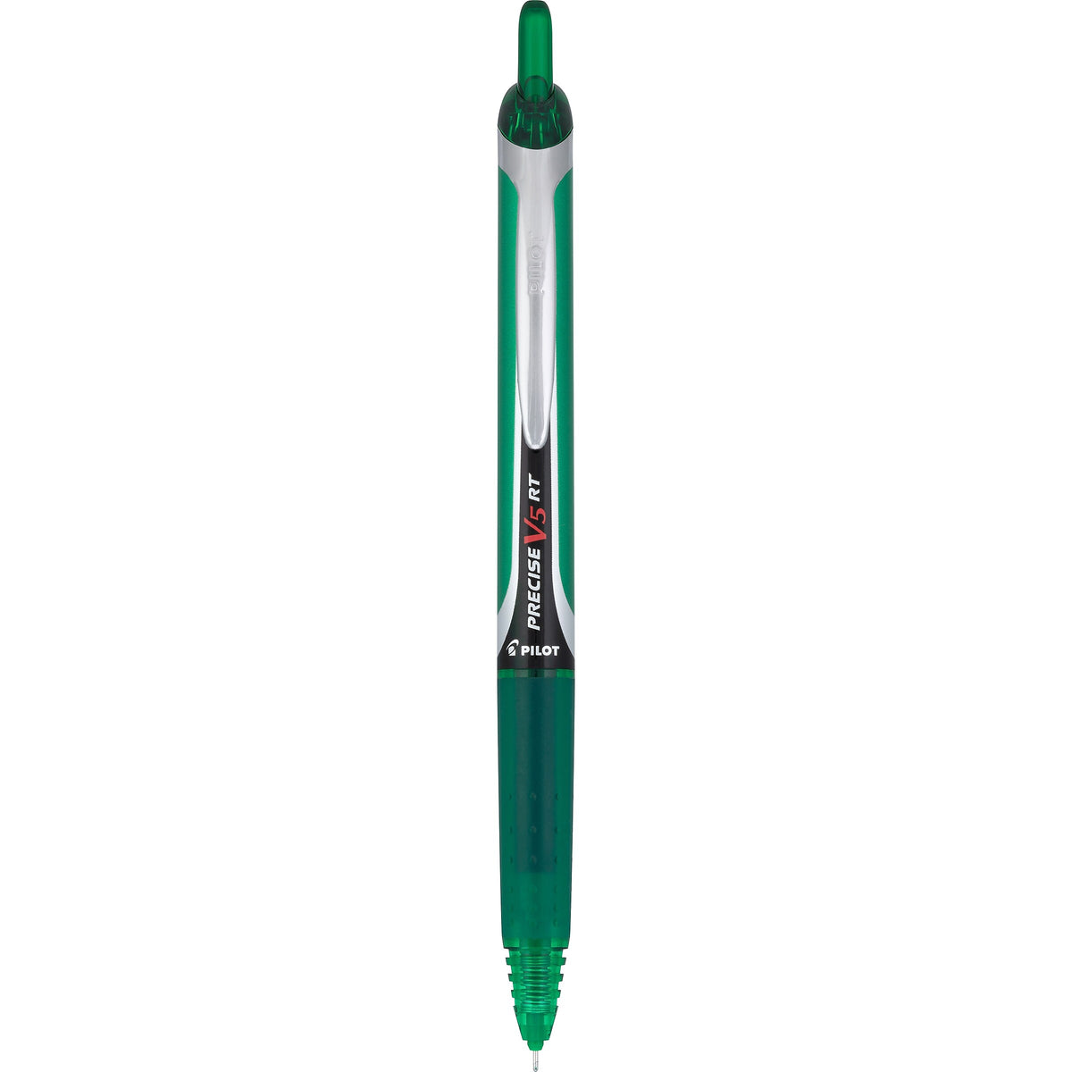 Pilot Precise V5 Retractable Rollerball Pen, Extra Fine Point, Green Ink