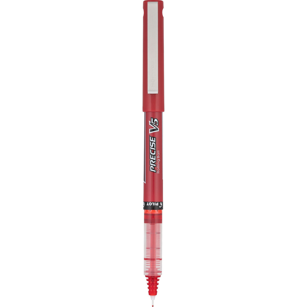 Pilot Precise V5 Rollerball Pens, Extra Fine Point, Red Ink, Dozen