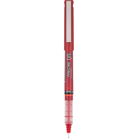 Pilot Precise V5 Rollerball Pens, Extra Fine Point, Red Ink, Dozen