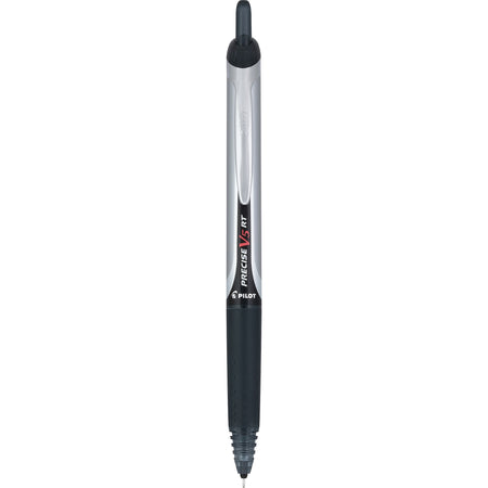 Pilot Precise V5 RT Retractable Rollerball Pens, Extra Fine Point, Black Ink, Dozen