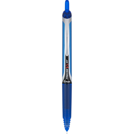 Pilot Precise V5 RT Retractable Rollerball Pens, Extra Fine Point, Blue Ink, Dozen