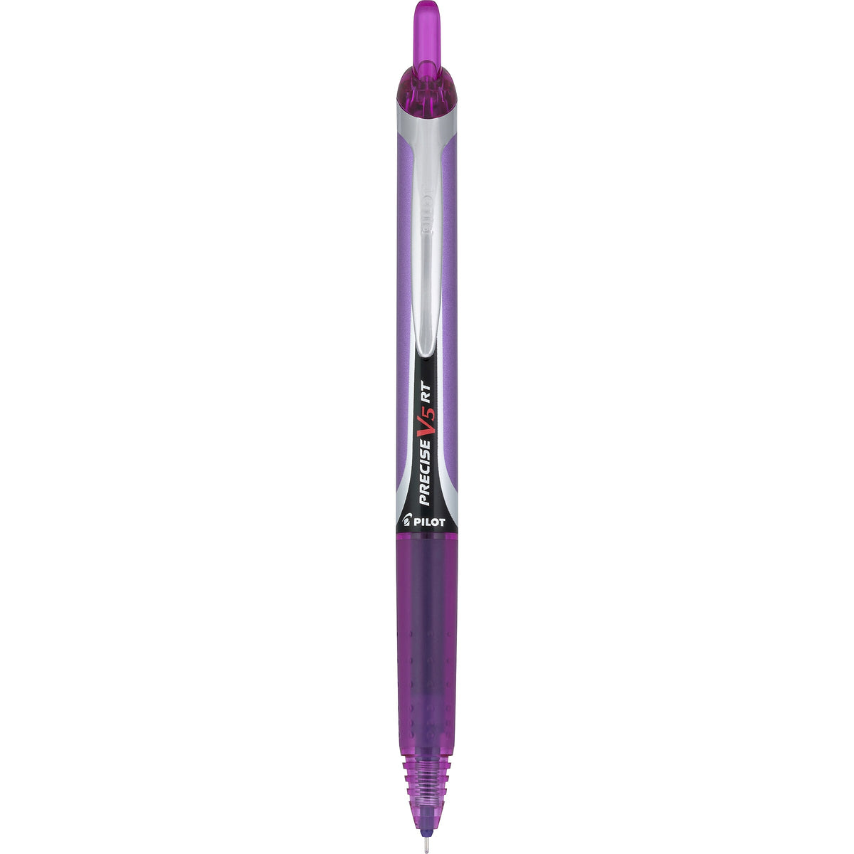 Pilot Precise V5 RT Retractable Rollerball Pens, Extra Fine Point, Purple Ink, Dozen