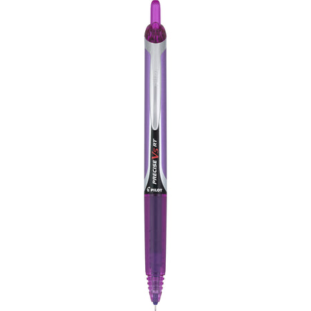 Pilot Precise V5 RT Retractable Rollerball Pens, Extra Fine Point, Purple Ink, Dozen