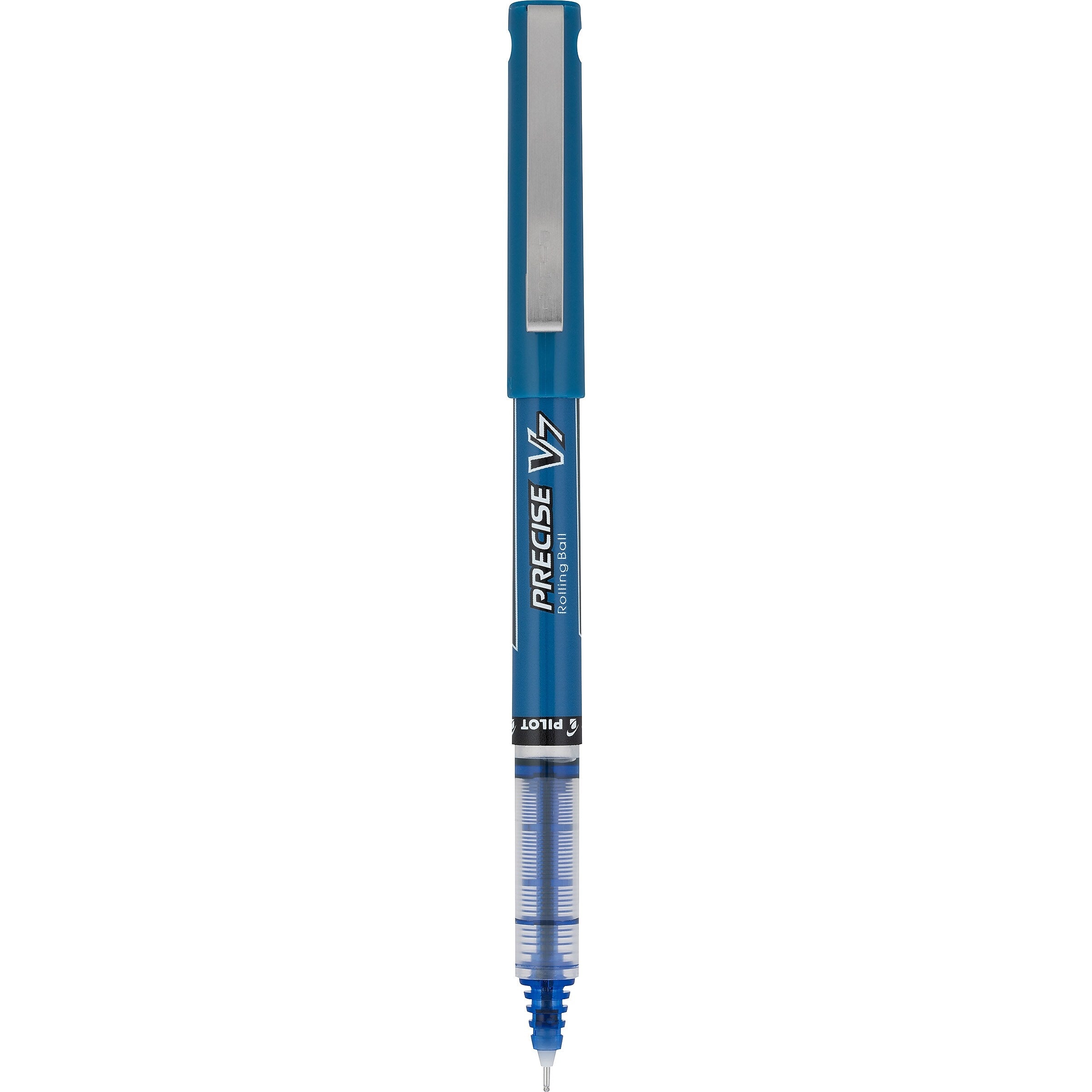 Pilot Precise V7 Rollerball Pens, Fine Point, Blue Ink, Dozen