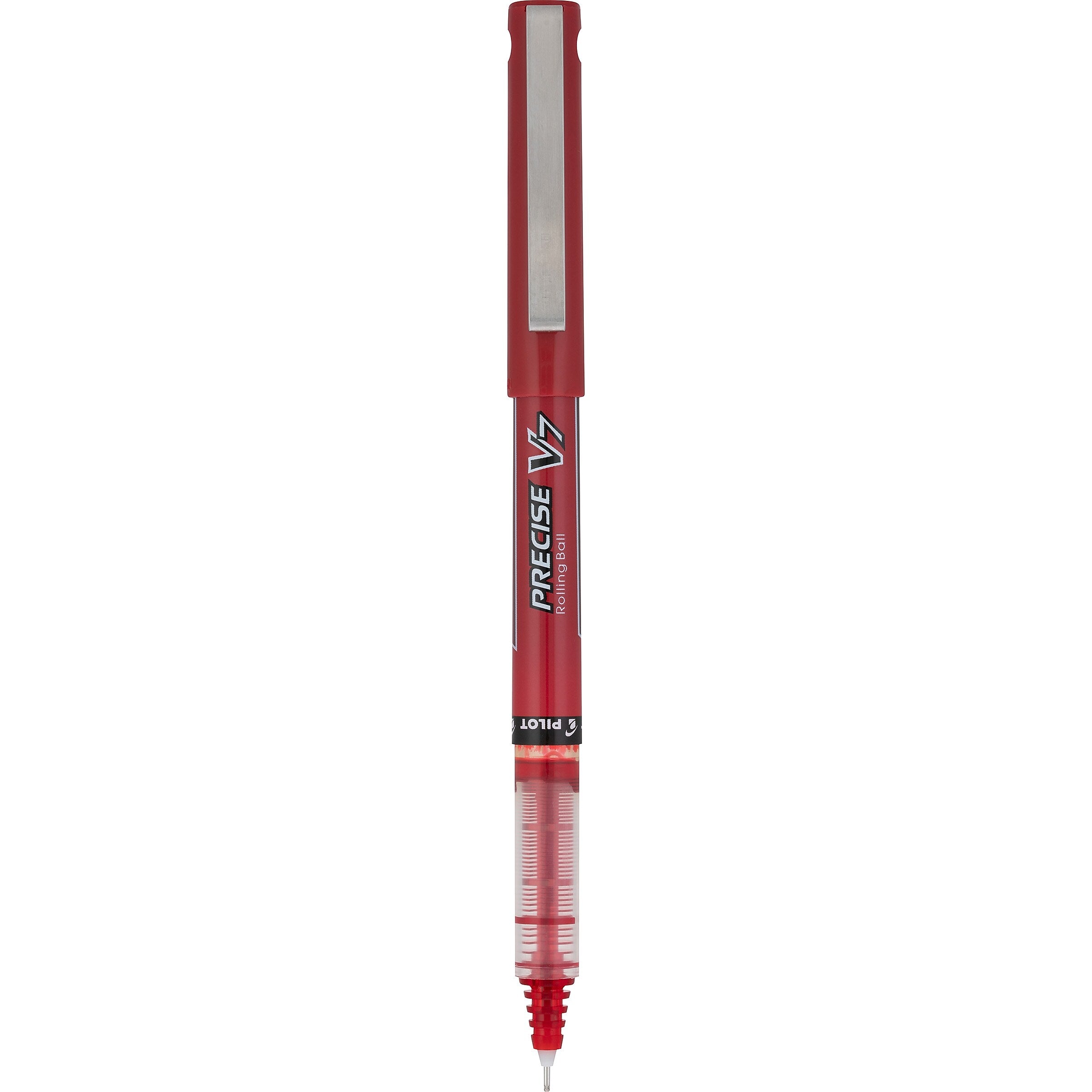 Pilot Precise V7 Rollerball Pens, Fine Point, Red Ink, Dozen