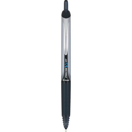 Pilot Precise V7 RT Retractable Rollerball Pens, Fine Point, Black Ink, Dozen