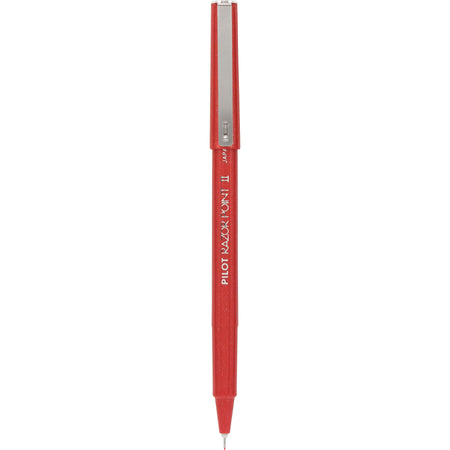 Pilot Razor Point II Marker Pens, Super Fine Point, Red Ink, Dozen