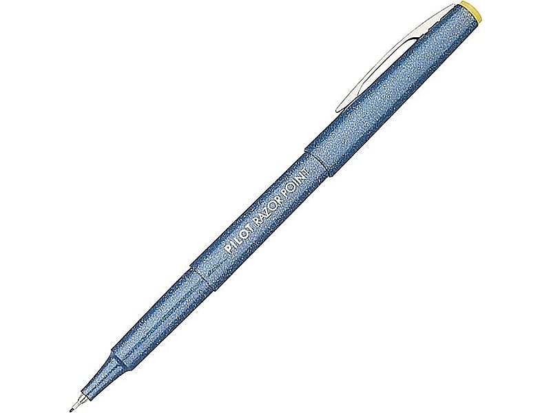 Pilot Razor Point Marker Pens, Ultra Fine Point, Blue Ink, Dozen