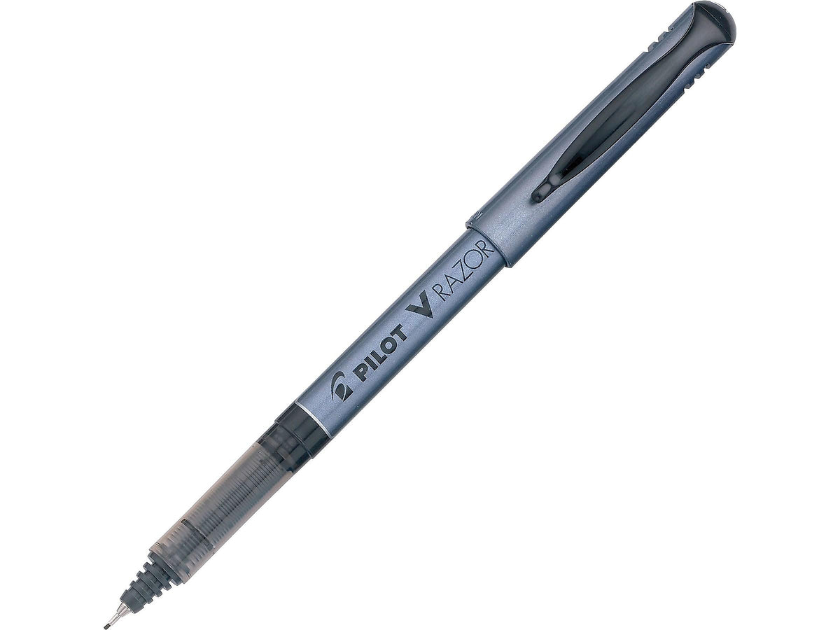 Pilot V Razor Point Liquid Ink Marker Pens, Extra Fine Point, Black Ink, Dozen