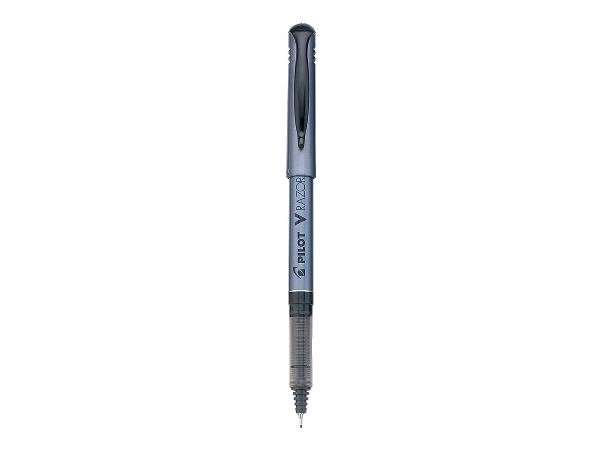 Pilot V Razor Point Liquid Ink Marker Pens, Extra Fine Point, Black Ink, Dozen