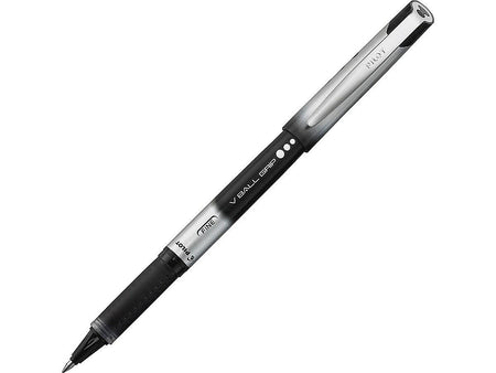 Pilot VBall Grip Rollerball Pens, Fine Point, Black Ink, Dozen