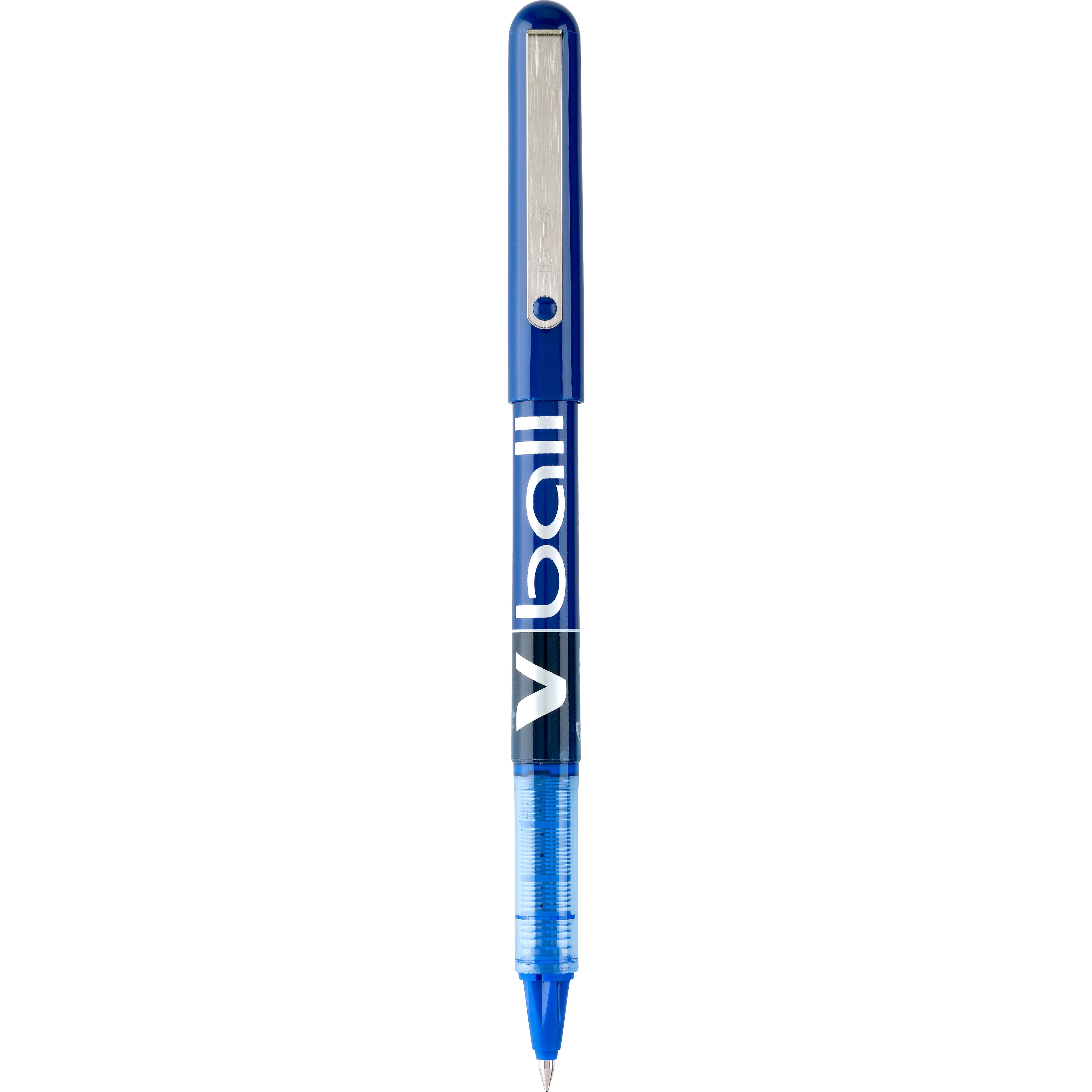 Pilot VBall Rollerball Pens, Extra Fine Point, Blue Ink, Dozen