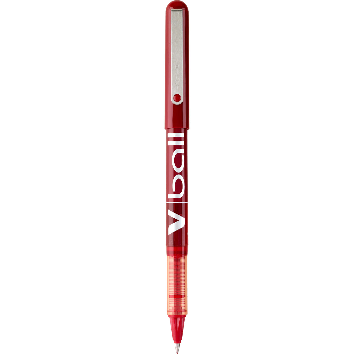 Pilot VBall Rollerball Pens, Extra Fine Point, Red Ink, Dozen