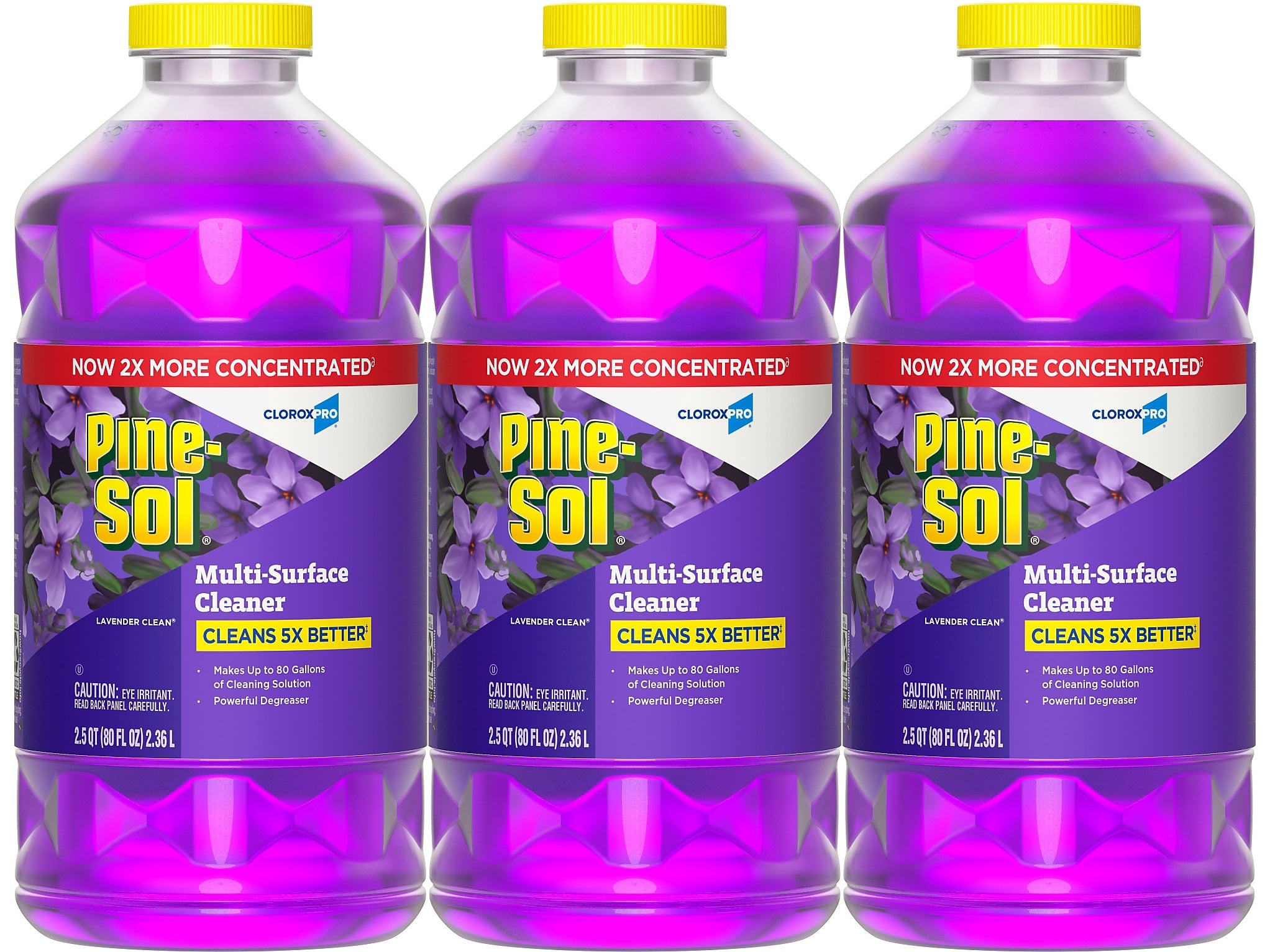 Pine-Sol Multi-Surface Cleaner/Degreaser, Lavender Clean Scent, 80 Fl. Oz. 3/Carton