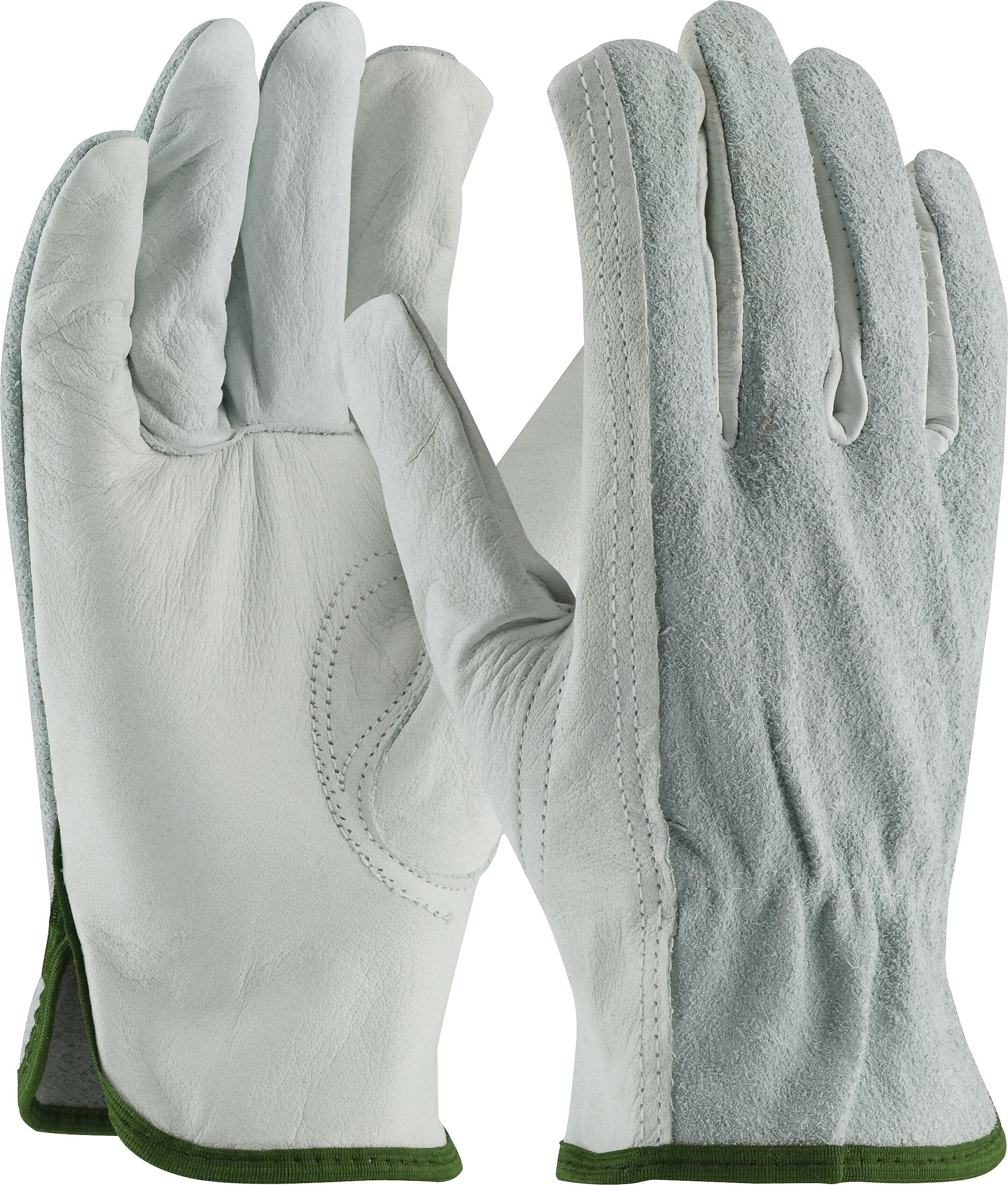 PIP 68-PK-161SB Leather Gloves, Medium, Gray